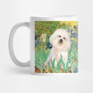 Bichon Frise in Van Gogh's Irises Masterpiece Mug